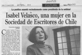 Isabel Velasco, una mujer en la Sociedad de Escritores de Chile