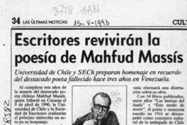 Escritores revivirán la poesía de Mahfud Massís  [artículo].
