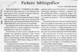 Fichero bibliográfico  [artículo] Carlos René Ibacache.