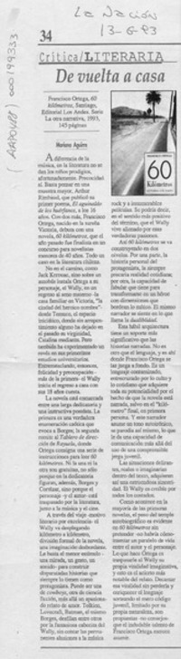 De vuelta a casa  [artículo] Mariano Aguirre.