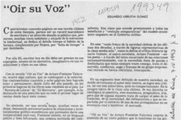 "Oír su voz"