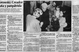 A. Jodorowski, creador terapeuta y panpátrida A. Jodorowski, creador terapeuta y panpátrida