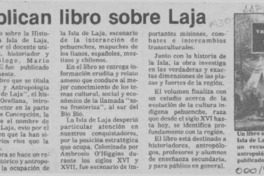 Publican libro sobre Laja  [artículo].