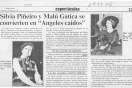 Silvia Piñeiro y Malú Gatica se convierten en "Angeles caídos"  [artículo].