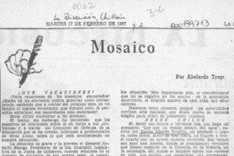 Mosaico  [artículo] Abelardo Troy.
