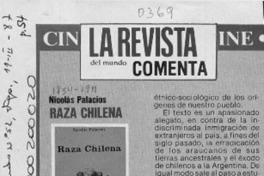 Raza chilena  [artículo] H. V. M.