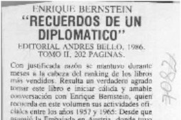 Recuerdos de un diplomático  [artículo].