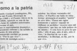 Retorno a la patria  [artículo].