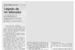 Legado de un educador  [artículo] I. B.
