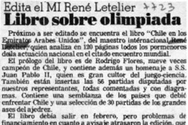 Libro sobre olimpiada  [artículo].