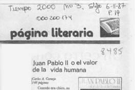 Juan Pablo II o el valor de la vida humana  [artículo].