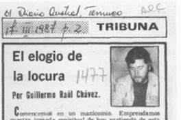 El elogio de la locura  [artículo] Guillermo Raúl Chávez.