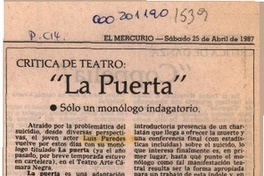 La puerta  [artículo] Eduardo Guerrero.
