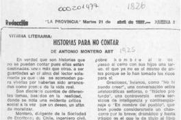 Historias para no contar  [artículo].