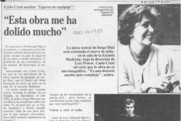 "Esta obra me ha dolido mucho"  [artículo].