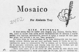 Mosaico  [artículo] Abelardo Troy.