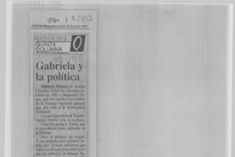 Gabriela y la política Gabriela y la política
