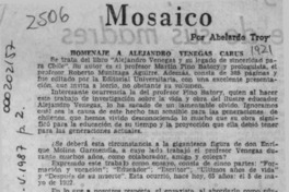 Mosaico  [artículo] Abelardo Troy.