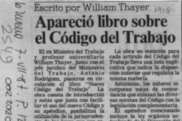 Apareció libro sobre el código del trabajo  [artículo].
