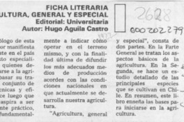 Agricultura, general y especial