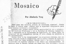 Mosaico  [artículo] Abelardo Troy.