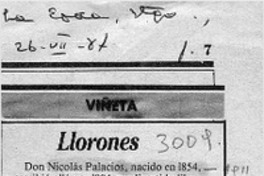 Llorones  [artículo] Tartarín.