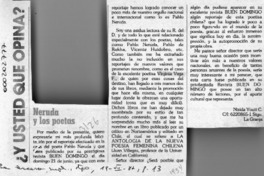 Neruda y los poetas  [artículo] Nisida Youtt C.