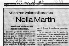 Nella Martin  [artículo] Carib.