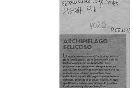 Archipiélago belicoso  [artículo].