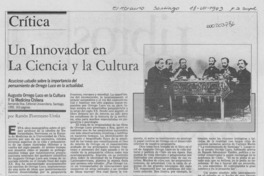 Un innovador en la ciencia y la cultura Un innovador en la ciencia y la cultura