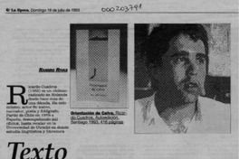 Texto sobredimensionado  [artículo] Ramiro Rivas.