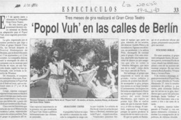 "Popol Vuh" en las calles de Berlín  [artículo].