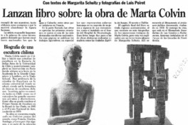 Lanzan libro sobre la obra de Marta Colvin  [artículo].