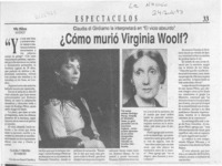 Cómo murió Virginia Woolf?  [artículo] Willy Nikiforos.