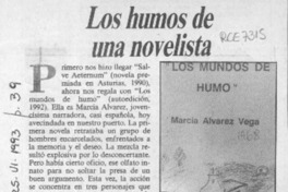Los humos de una novelista  [artículo] Marcelo Novoa.