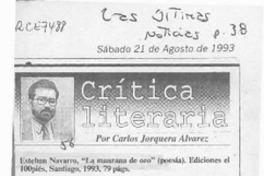 La manzana de oro  [artículo] Carlos Jorquera Alvarez.