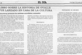 Libro sobre la historia de Ovalle fue lanzado en Casa de la Cultura  [artículo].