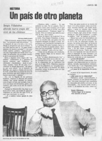 Un país de otro planeta  [artículo] Guillermo Blanco.