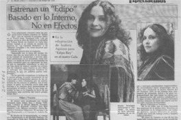 Estrenan un Edipo basado en lo interno, no en efectos  [artículo].