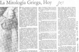 La mitología griega, hoy La mitología griega, hoy