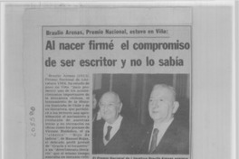 Al nacer firmé el compromiso de ser escritor y no lo sabía Al nacer firmé el compromiso de ser escritor y no lo sabía