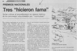 Tres "hicieron fama" Tres "hicieron fama"