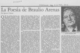 La poesía de Braulio Arenas La poesía de Braulio Arenas
