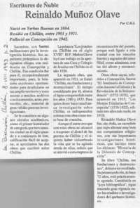 Reinaldo Muñoz Olave  [artículo] C. R. I.