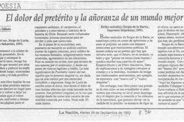 El dolor del pretérito y la añoranza de un mundo mejor  [artículo] Teresa Calderón.