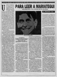 Para leer a Mariátegui