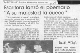 Escritora lanzó el poemario "A su majestad la cueca"  [artículo].