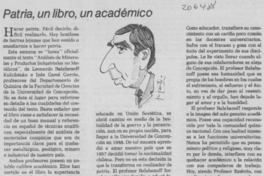Patria, un libro, un académico Patria, un libro, un académico