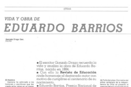 Vida y obra de Eduardo Barrios Vida y obra de Eduardo Barrios