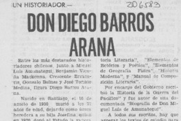 Don Diego Barros Arana Don Diego Barros Arana